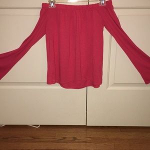 Pink off the shoulder top